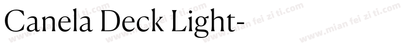 Canela Deck Light字体转换